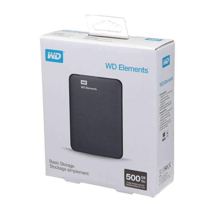 WESTERN DIGITAL DISQUE DUR 2.5 - 500GO