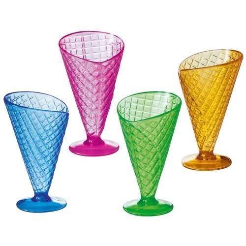 Les 4 coupes à glace en forme de cornet - Achat / Vente Les 4 coupes à glace en forme de cornet - Achat / Vente