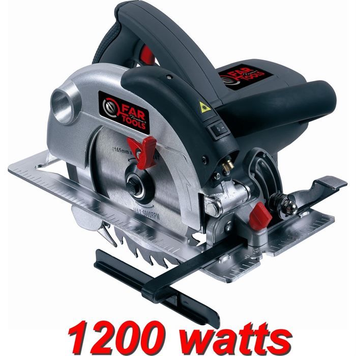 Scie circulaire 1200 watts à visée laser FARTOOLS   Scie circulaire