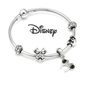 BRACELET , GOURMETTE Bracelet Jonc Style Pandora Charm Disney Argent 92