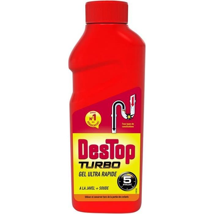 DESTOP Turbo deboucheur Gel javel - 500 ml