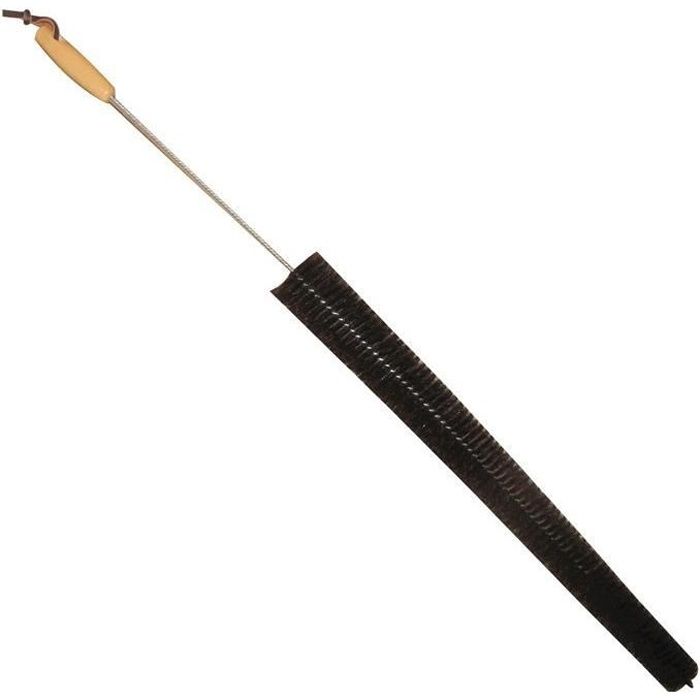 Brosse droite pour radiateur - fibres de chèvre noires - 75 cm