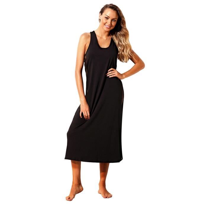 Eozy Robe De Plage Longue Femme Sexy Robe Dété Sans Manche