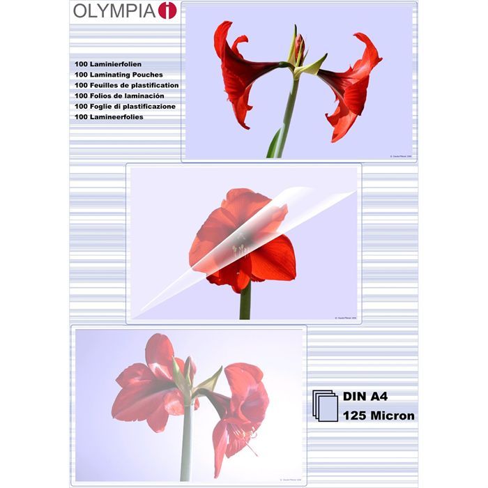 sets feuilles pour plastifieuse 125 microns 100 feuilles format a4