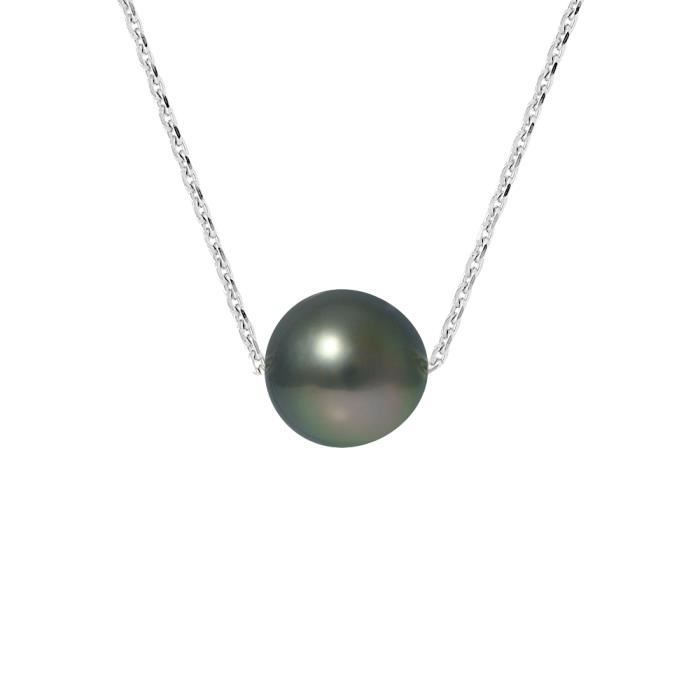 PERLINEA Collier Perle de Tahiti et Or Blanc 375° Femme