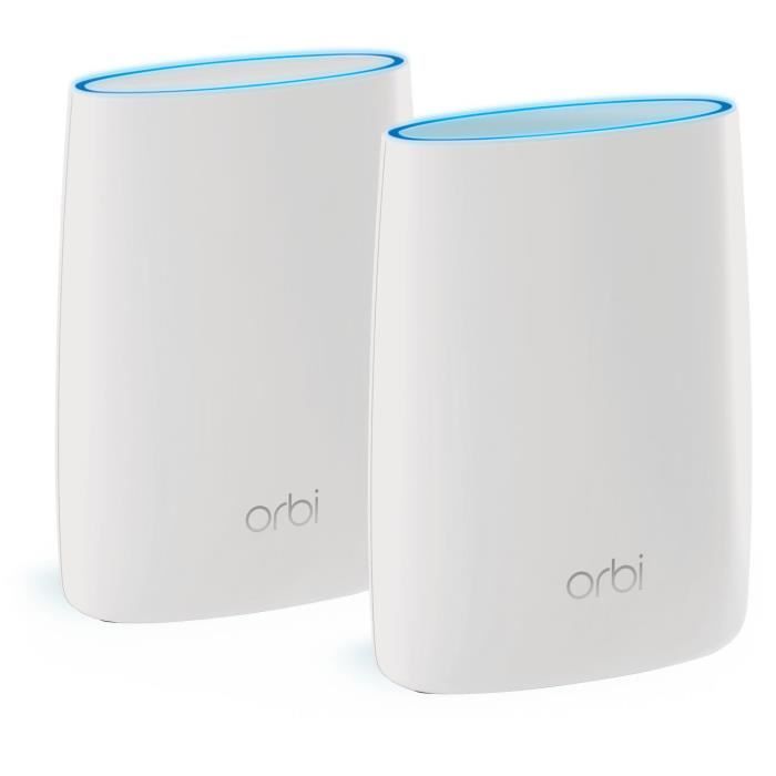 ORBI Système WiFi MultiRoom - RBK50-100PES Tri-Band AC6000 - Pack de 2 (1 Routeur et 1 Satellite)