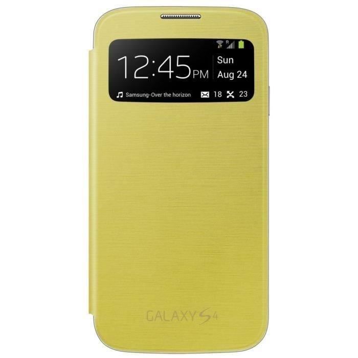 SAMSUNG Etui à rabat à zone transparente EF-CI950J pour Samsung Galaxy S4 I9500 - Jaune