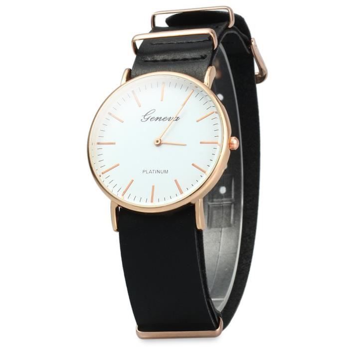 Montre Geneva à Quartz Avec Bracelet Nylon Tricolore - Neuve, Pile Incluse
