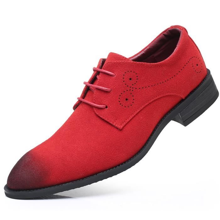 Chaussures Rouge bleu noir gris Cuir Homme Richelieu 4qZwn8g4R