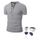 T-shirt col tunisien homme Manches courtes T-shirt