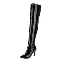 BOTTE Oaleen Bottes vernis femme cuissardes sexy zippées BOTTE Oaleen Bottes vernis femme cuissardes sexy zippées
