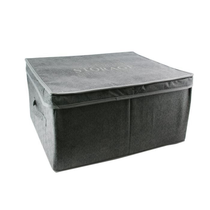 Boite Housse De Rangement Deluxe 50L Gris