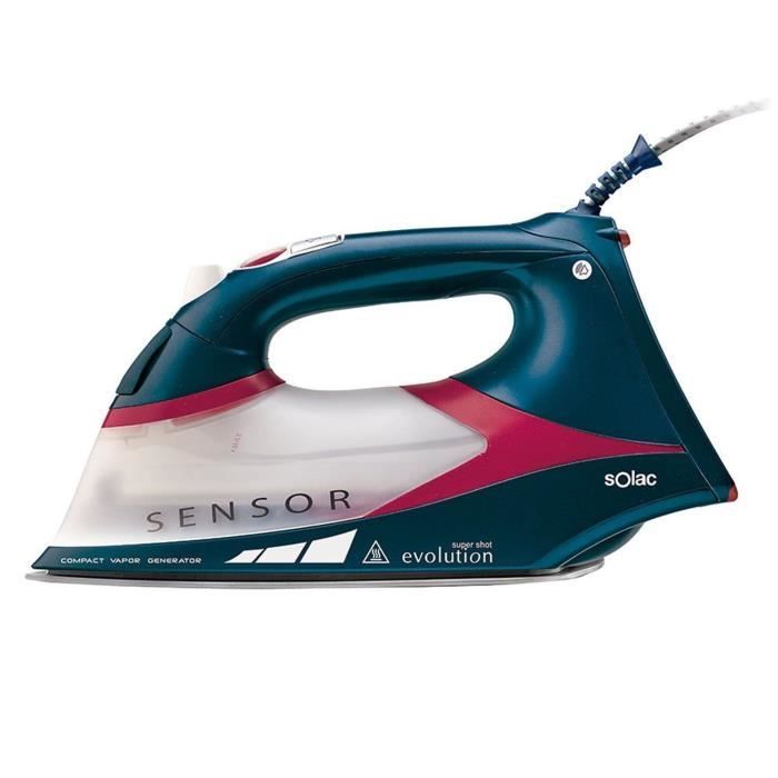 SOLAC S91863600 Centrale de repassage Super Shot evolution - 2400 W - Rose Noir et Transparent