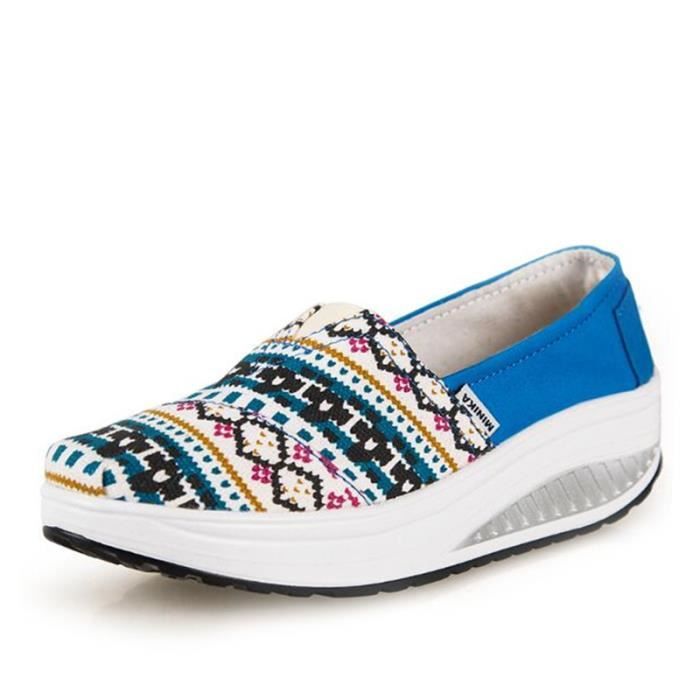 Ultra Épaisses Chaussure Hauteur Croissante Marque Ete Femme Vert EDH9I2