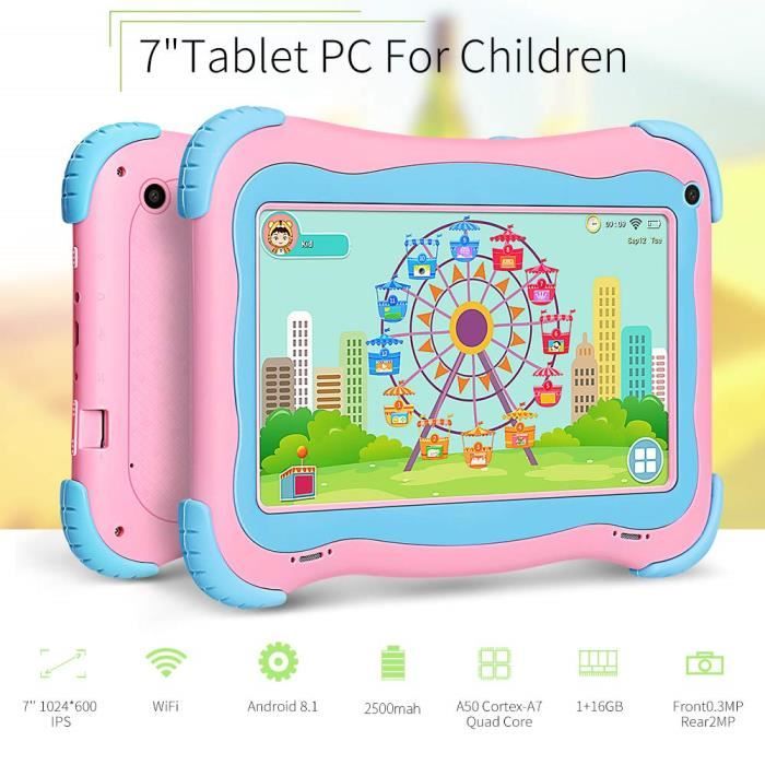 Tablette PC Enfant YUNTAB Q91, Android 8.1, 1GB1