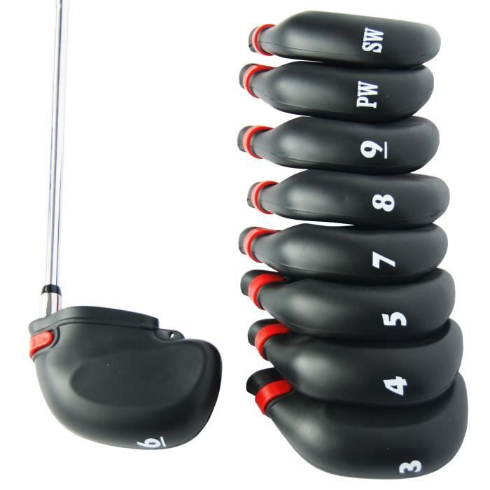 PGA TOUR Couvre- fers de Club - Noir et Rouge