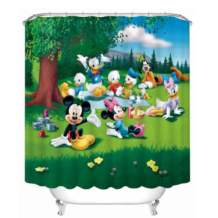 Rideau de douche Mickey Minnie Donald et Goofy 3D effect imperméable ... Rideau de douche Mickey Minnie Donald et Goofy 3D effect imperméable ...