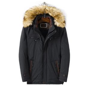 Veste Chaude Hiver Mi Homme Pour Parka Longue Capuche Fourrure xqHXM4B6