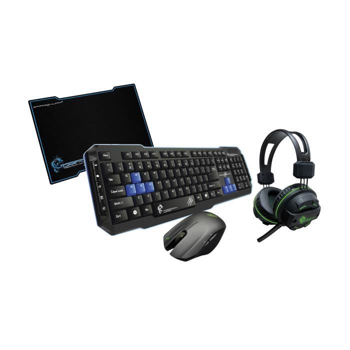 Dragon War Pack Pro Gaming Box Clavier Tapis Desert Eagle