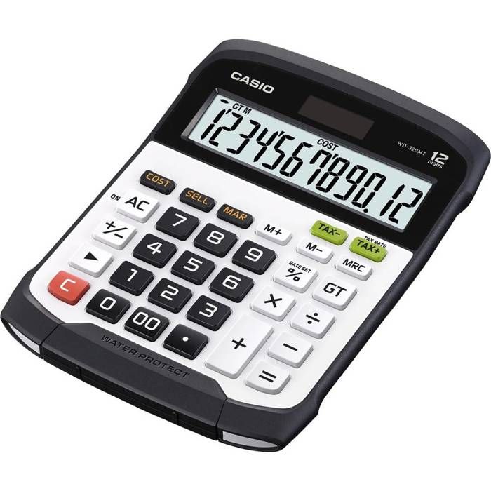 CASIO Calculatrice de bureau WD320MT blanche