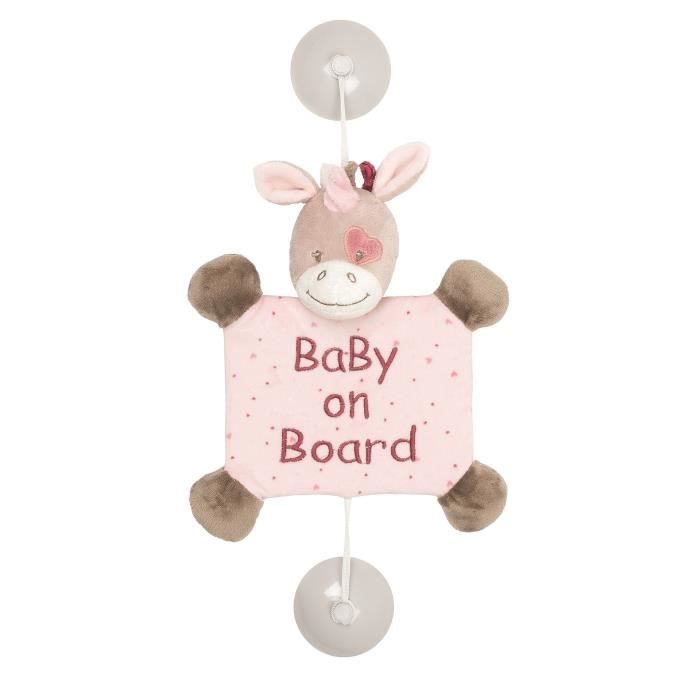 NATTOU Doudou Mouchoir Baby On Board Jade La Licorne pour Voiture