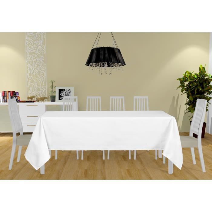 SOLEIL D'OCRE Nappe Alix - 160x270 cm - Blanc