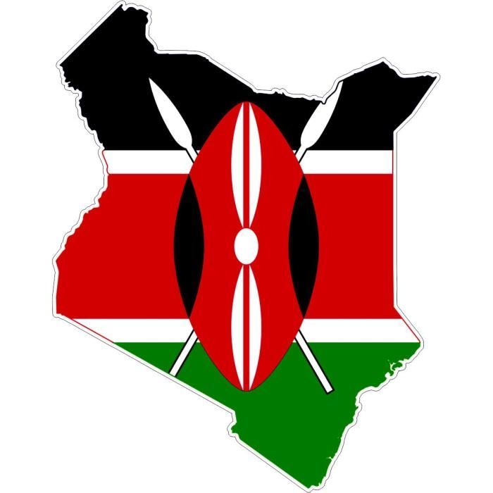 Autocollant sticker voiture drapeau kenya kenyan Achat / Vente