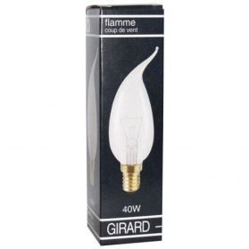 Ampoule incandescente flamme coup de vent CV4   E14   40 W   230 V