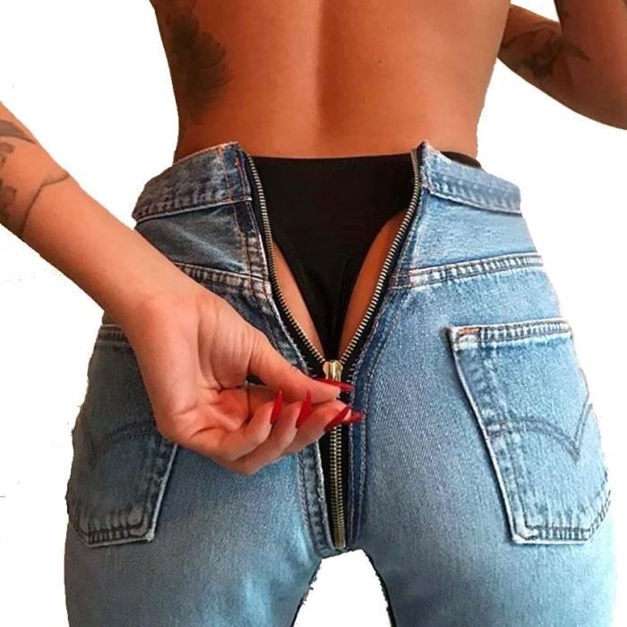 Vogue Sexy Zippé Taille Collant Haute Nouveauté Pâle Hanche En Slim Amincissant Bleu Stretch Crayon Pantalon Femme Jeans Denim tsCxhQdr