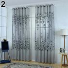 1 pièce de luxe fleur florale Tulle Rideau fenêtre voilage gris ... 1 pièce de luxe fleur florale Tulle Rideau fenêtre voilage gris ...