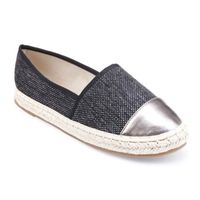 ESPADRILLE Espadrilles en toile noire bout métallisé-36 ESPADRILLE Espadrilles en toile noire bout métallisé-36