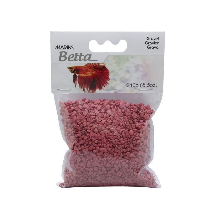 Gravier 240g rouge pour aquarium