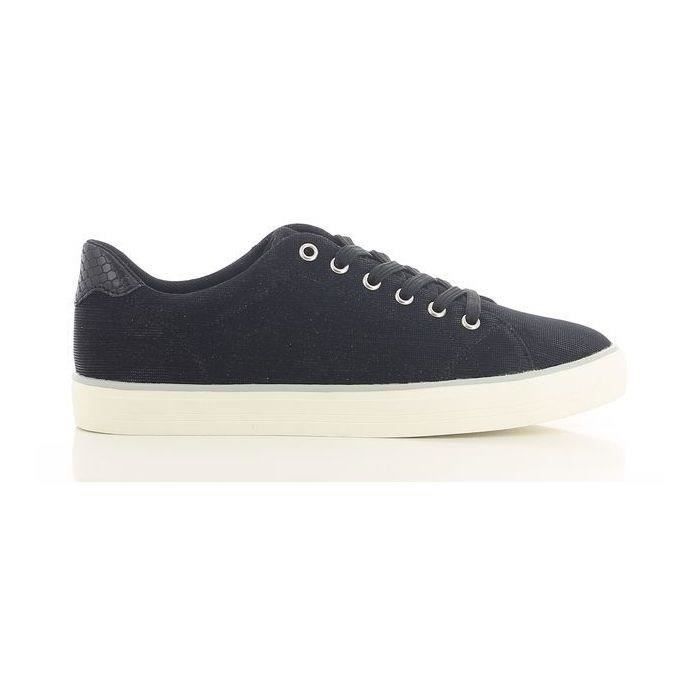 CORTINA Baskets en Cuir Noir Femme