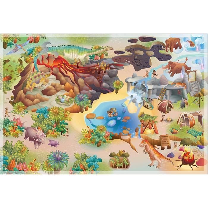 ACHOKA Tapis de Jeu Quadri 100 x 150 cm - Dinosaures ...