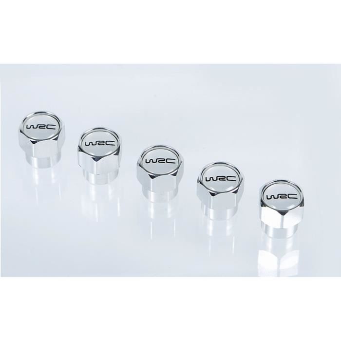 WRC 5 Bouchons de Valve Aluminium Blanc