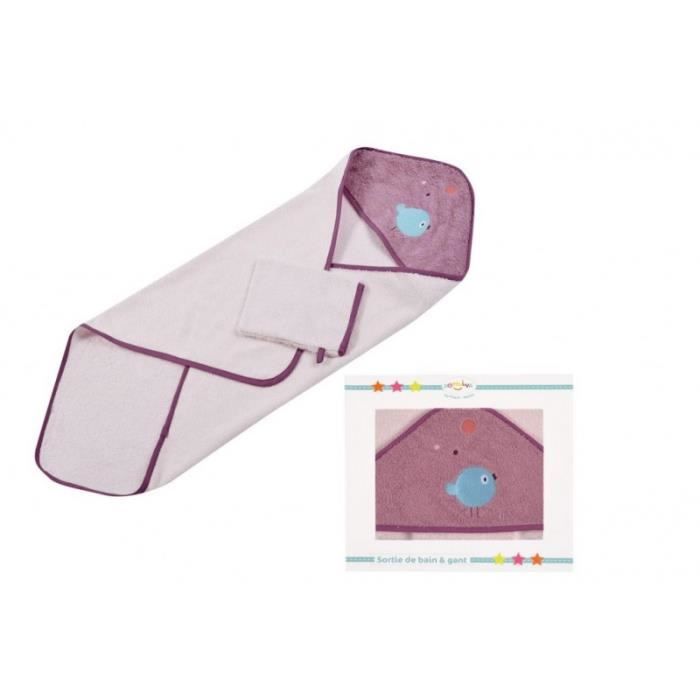 DOMIVA Coffret Sortie De Bain Brodée + Gant Birdy