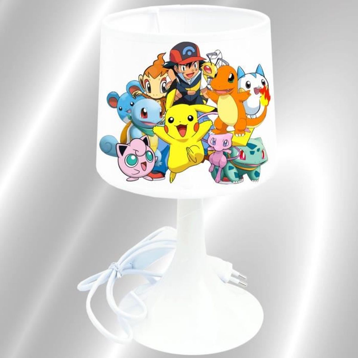 Lampe De Chevet Pokémon LED 3D Avec Télécommande - Effet Visuel Cool Pour Chambre D'enfant Ou Adulte
