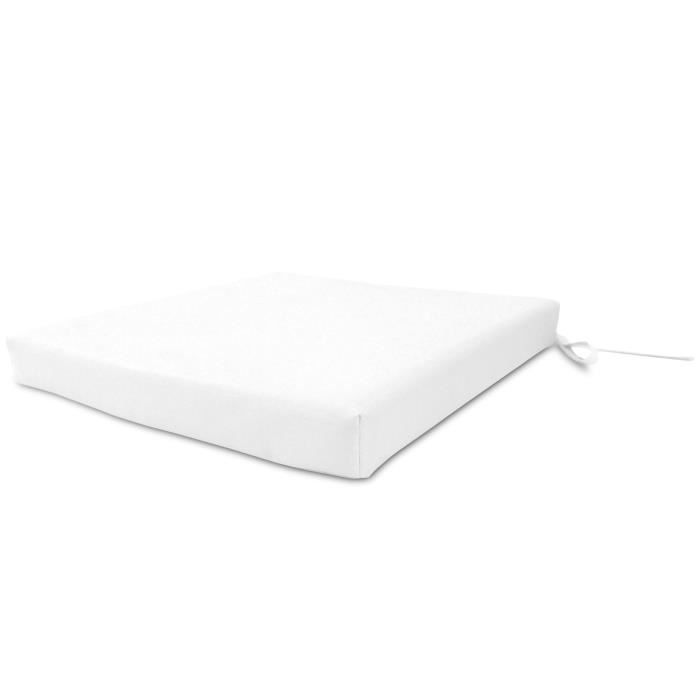 SOLEIL D'OCRE Dessus chaise 40x40x5 Outdoor - Blanc