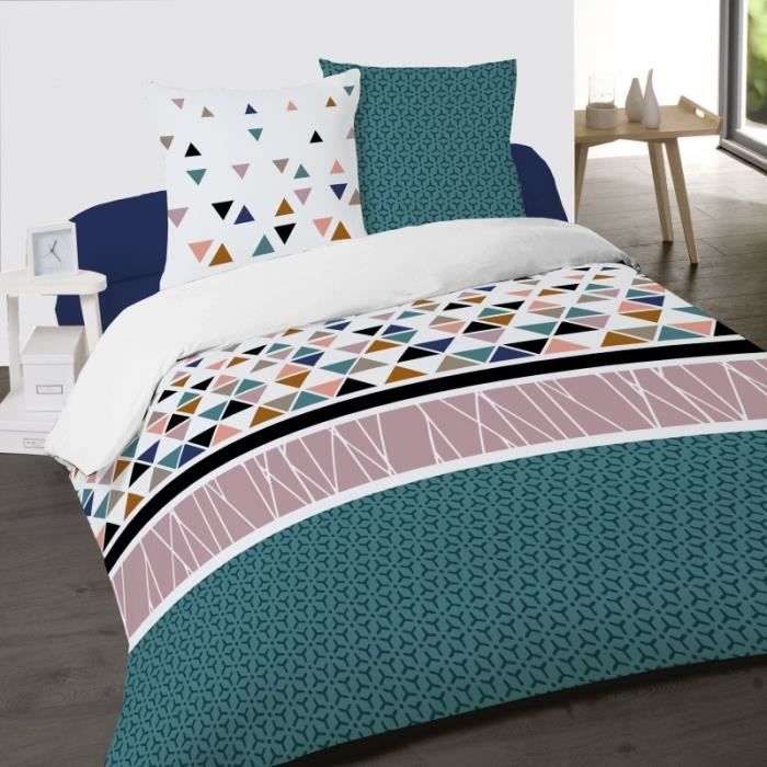Housse de couette avec rabat au promo pied