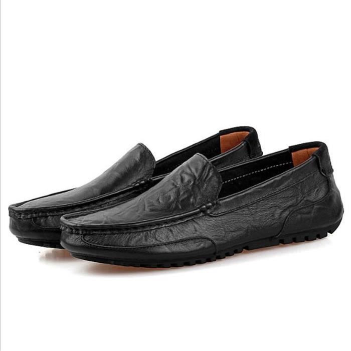 Loafer bleu Noir De Cuir En Mode Luxe Confortable Moccasin Homme 2017 44 Taille Grande Cool jaune Nouvelle Marque Ete Ttwx1W7apq