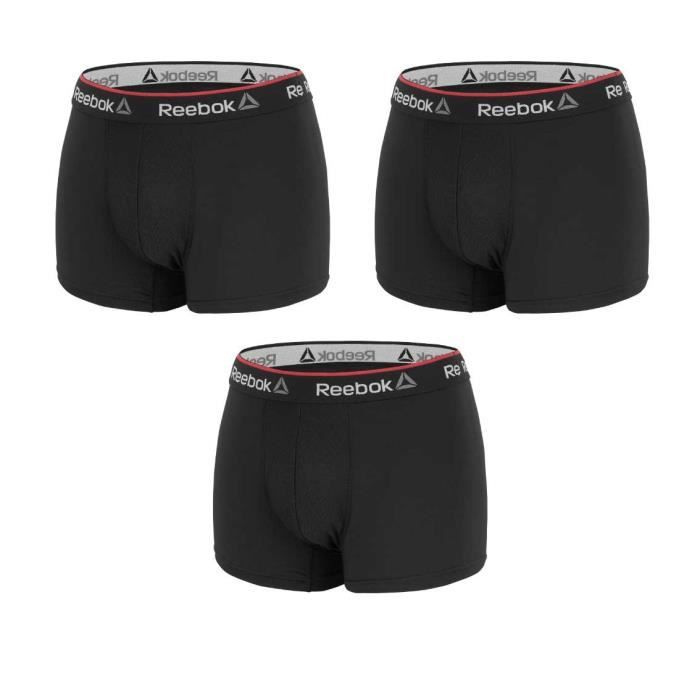 REEBOK Lot de 3 boxers noir - Homme