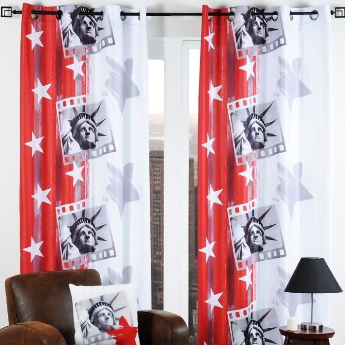 Voilage à oeillets USA - Achat / Vente rideau - Cdiscount Voilage à oeillets USA - Achat / Vente rideau - Cdiscount