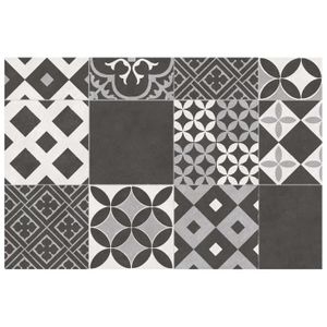 TAPIS Tapis rectangle 50 x 75 vinyle marbella Noir