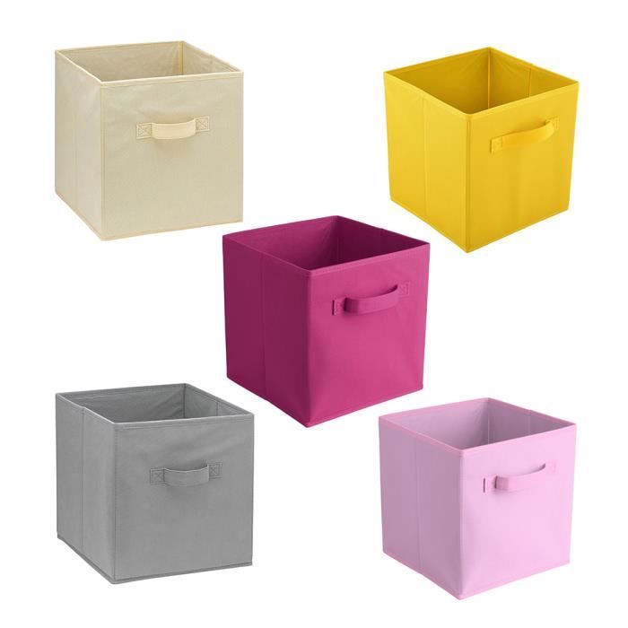 Attractive Boite De Rangement Tissu #13: LOT DE 5 Tiroir De Rangement Tissu (multi-couleurs Attractive Boite De Rangement Tissu #13: LOT DE 5 Tiroir De Rangement Tissu (multi-couleurs