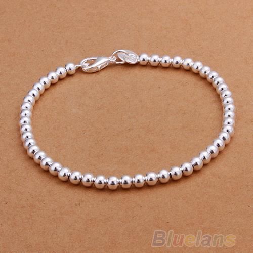 femmes 4mm bracelet de boule argent plaqu 233 mode charms femmes 4mm bracelet de boule argent plaqu 233 mode charms