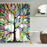 RIDEAU DE DOUCHE Rideau de douche Arbres de Couleur 180*180 CM RIDEAU DE DOUCHE Rideau de douche Arbres de Couleur 180*180 CM