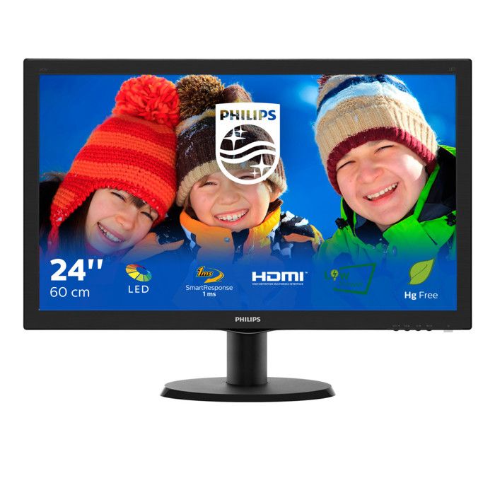 PHILIPS Moniteur LCD V-line 243V5LHSB 59,9 cm (23,6\
