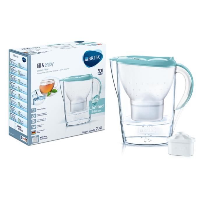 Carafe filtrante brita + 1 filtre inclus couleure edition limitée