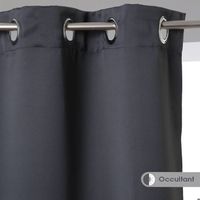 RIDEAU Rideau occultant x 2 couleur Gris foncé RIDEAU Rideau occultant x 2 couleur Gris foncé