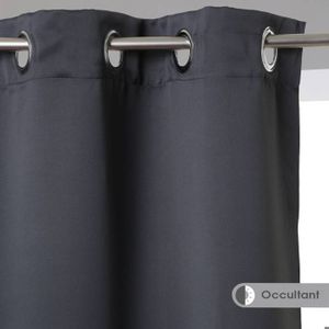 JJA Lot de 2 rideaux occultants - Gris foncé JJA Lot de 2 rideaux occultants - Gris foncé